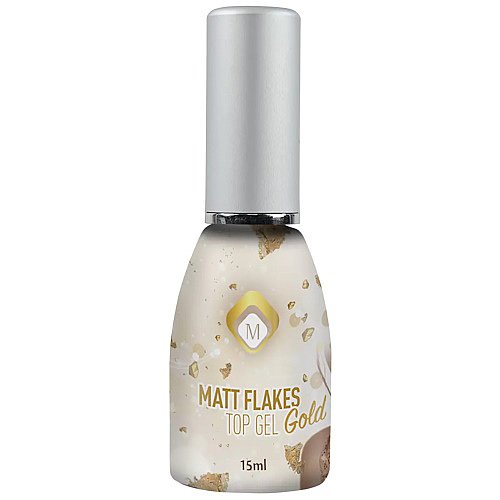 ��� ��� ����� ��� MATTE FLAKES TOP GEL GOLD