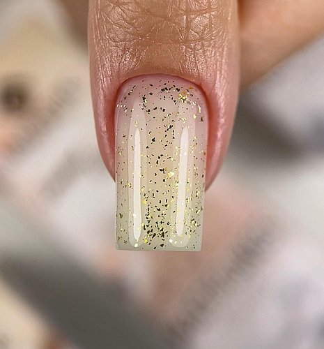 ��� ��� ����� ��� MATTE FLAKES TOP GEL GOLD