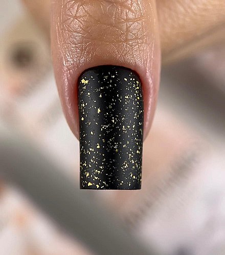 ��� ��� ����� ��� MATTE FLAKES TOP GEL GOLD