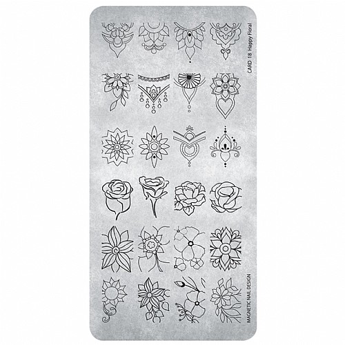 ���� ������ - Happy Floral stamp plate