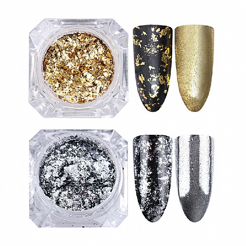 ������ ������ - Silver/Gold Nail Flakes